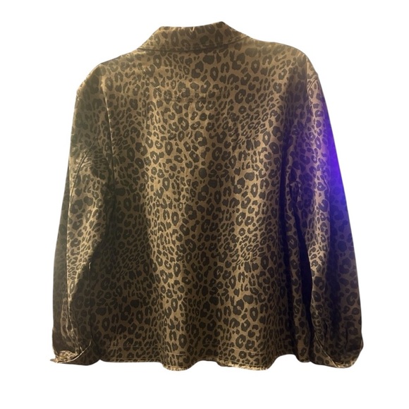 Sanctuary Anthropologie Brown & Black Size L Animal Print Jacket - Picture 2 of 7